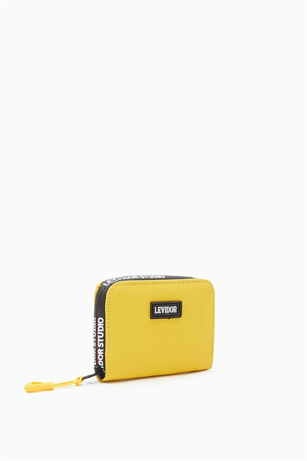 Levidor StudioLevidor Studio Sarı Levidor Stüdyo Yazılı Mini Cüzdan