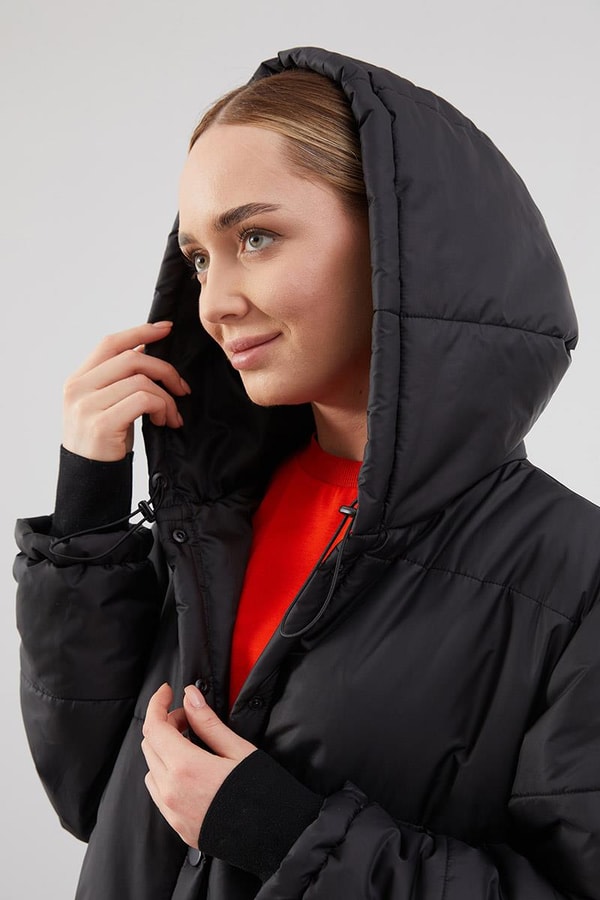 Levidor StudioLevidor Studio Siyah Çift Renkli Spor Mont
