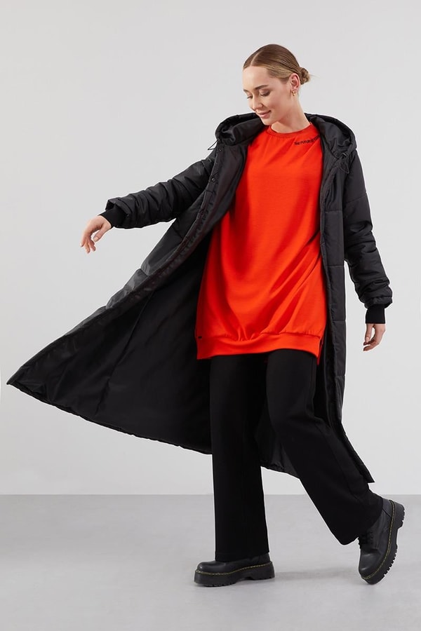 Levidor StudioLevidor Studio Siyah Çift Renkli Spor Mont