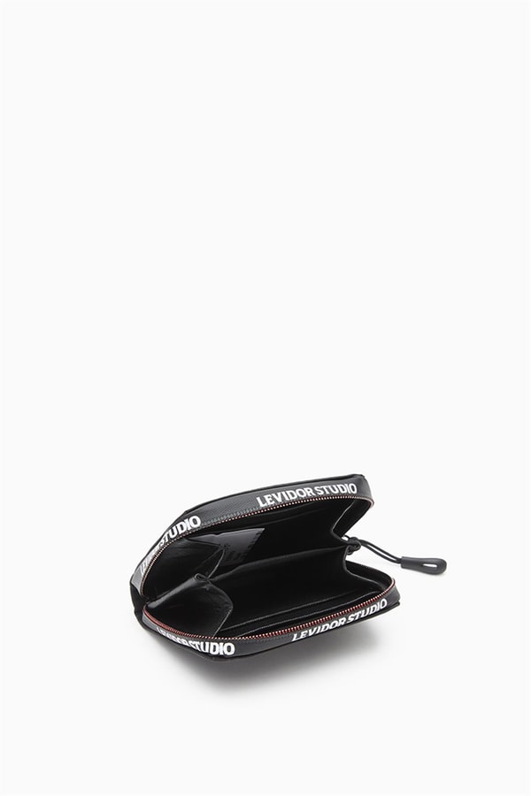 Levidor StudioLevidor Studio Siyah Levidor Stüdyo Yazılı Mini Cüzdan