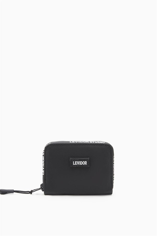 Levidor StudioLevidor Studio Siyah Levidor Stüdyo Yazılı Mini Cüzdan