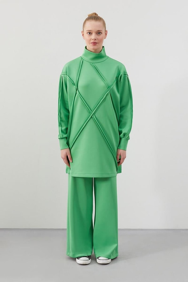 Levidor StudioLevidor Studio Zümrüt Oversize Spor Sweat Takım