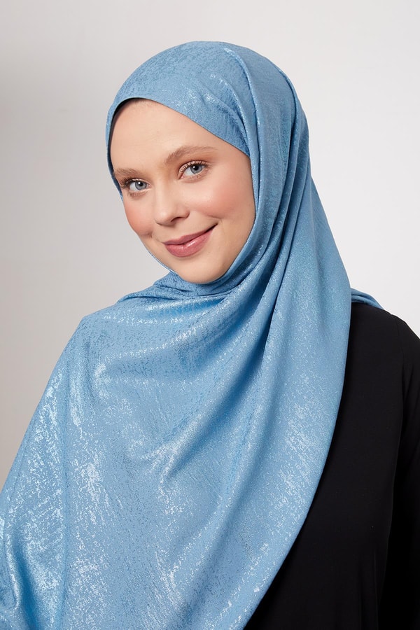 LevidorAçık Mavi Shine Cazz Şal