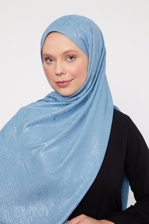 LevidorAçık Mavi Shine Cazz Şal