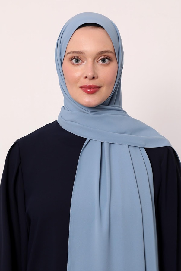 LevidorBebe Mavisi Düz Medine İpeği Şal