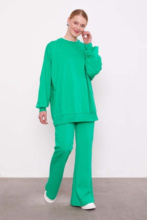 LevidorBenetton Geniş Paça Beli Lastikli Spor Pantolon
