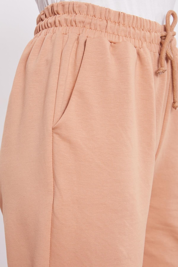 LevidorCamel Belli Lastikli Cepli Spor Pantolon