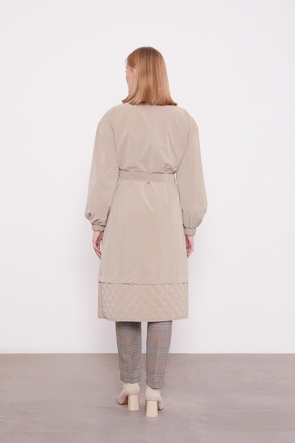 LevidorCamel Kurdale Yaka Detay Trençkot