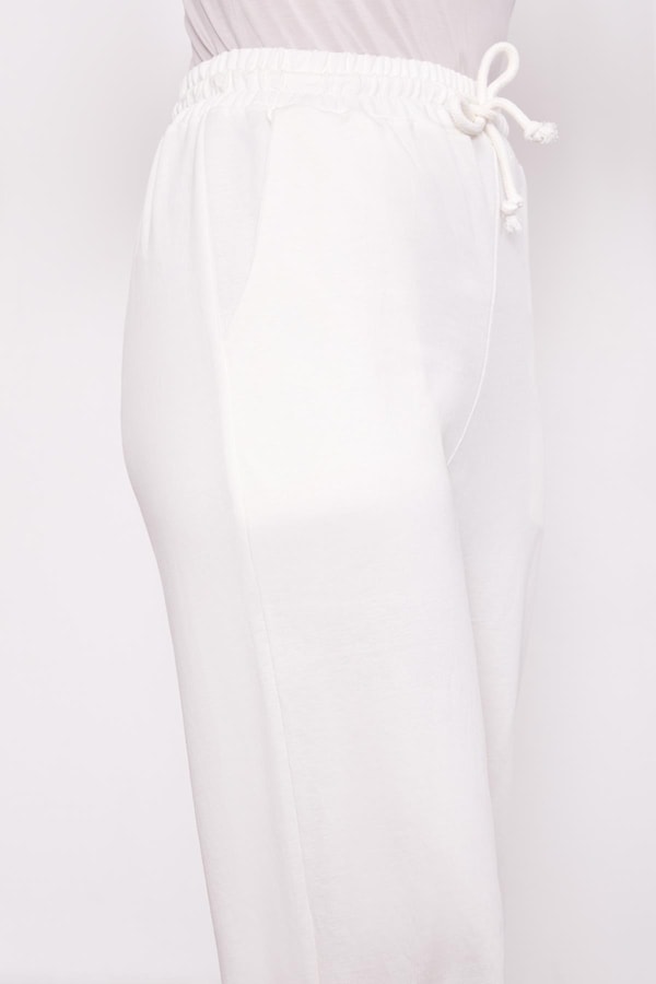 LevidorEkru PANTOLON BELİ LASTİKLİ