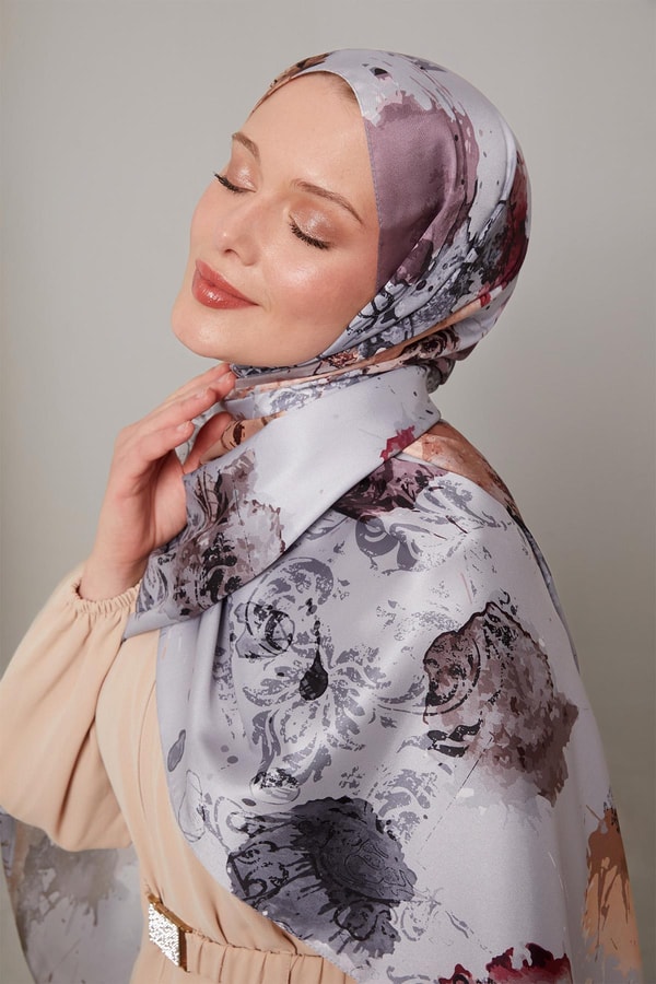 LevidorFüme Batik Desen Twill Şal