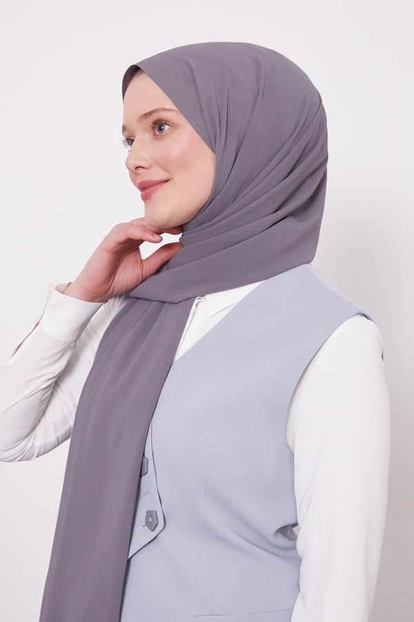 LevidorFüme Krinkıl Düz Şal