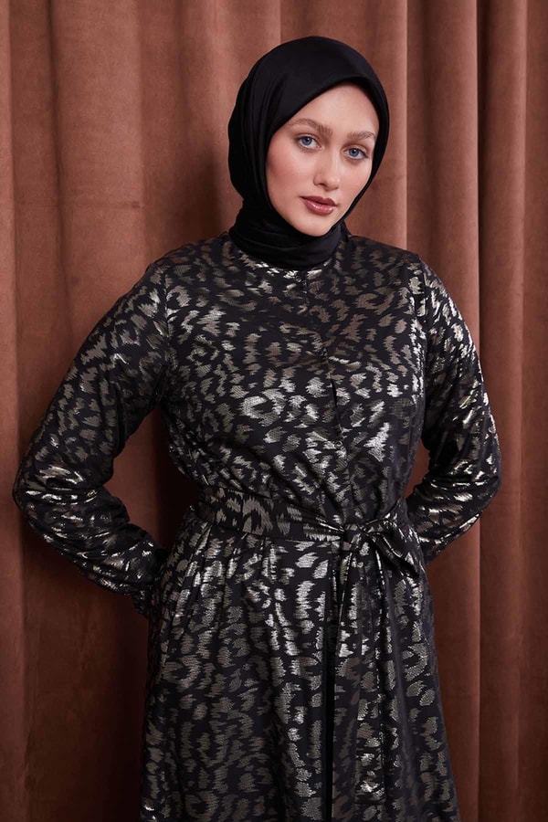 LevidorGold Organze Kumaş Kuşak Bağlamalı Ferace