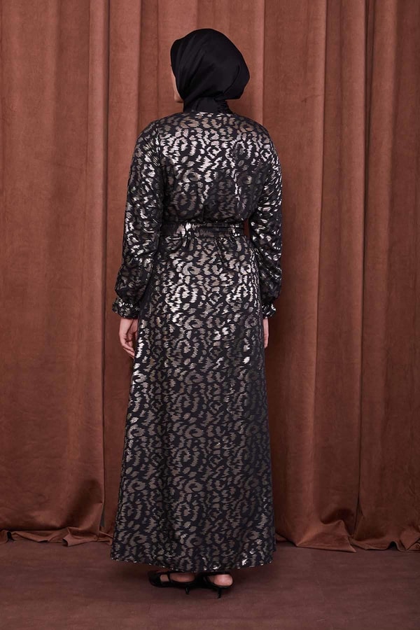 LevidorGold Organze Kumaş Kuşak Bağlamalı Ferace