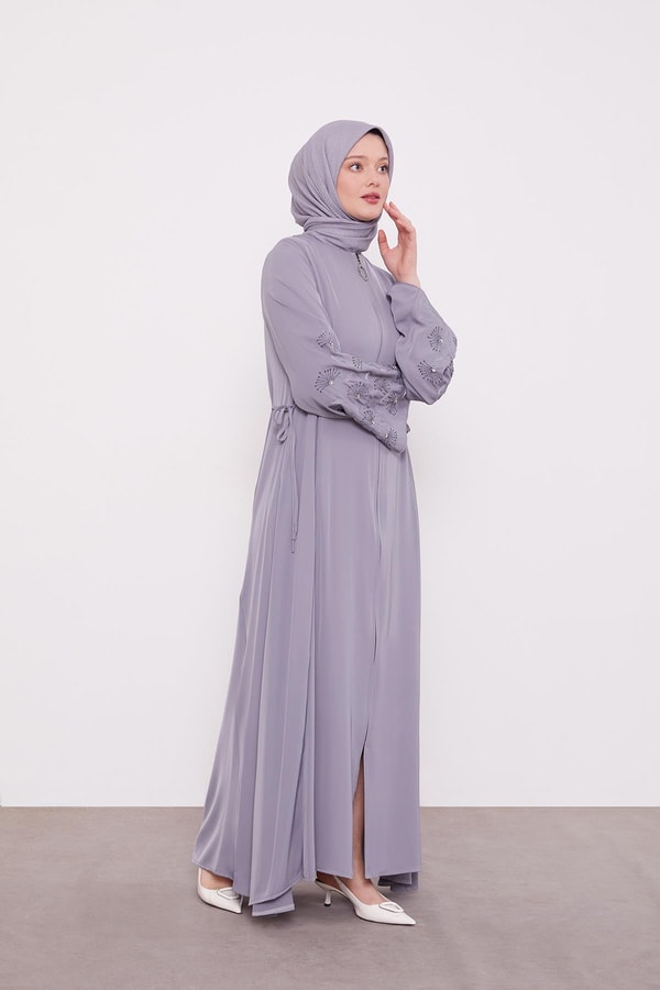 LevidorGri Kolları İşlemeli Ferace