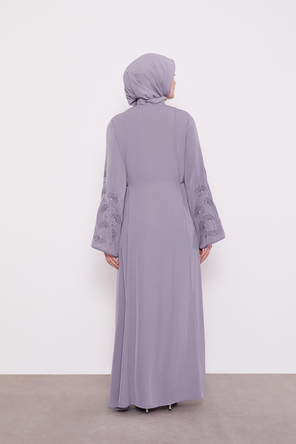 LevidorGri Kolları İşlemeli Ferace