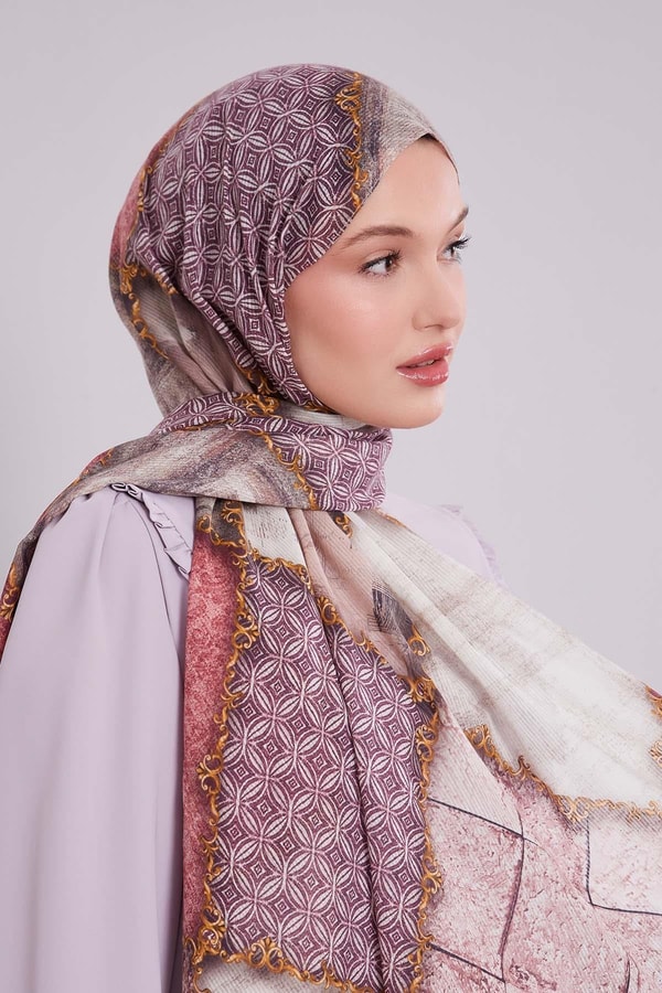 LevidorGül Karışık Desen Pamuk Şal
