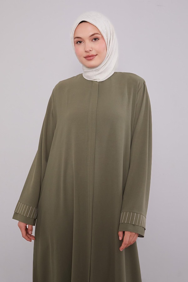 LevidorHaki Etek Ucu Katlı Ferace