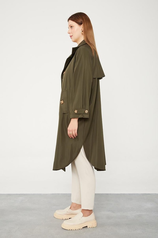 LevidorHaki Oversize Trençkot