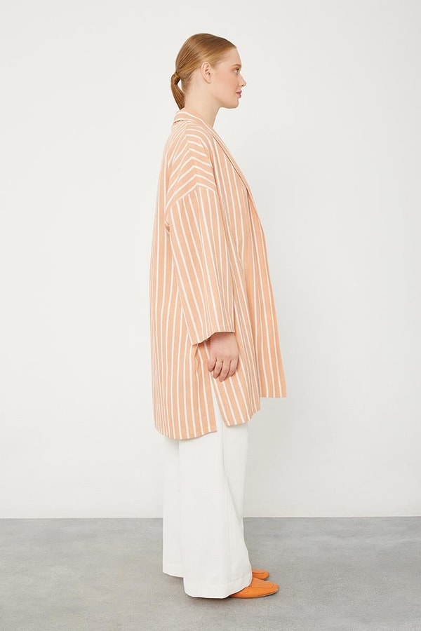 LevidorHardal Çizgili Desen Kimono Takım