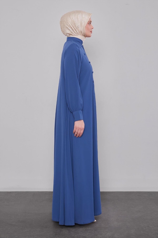 Levidorİndigo Düğme Pileli Ferace