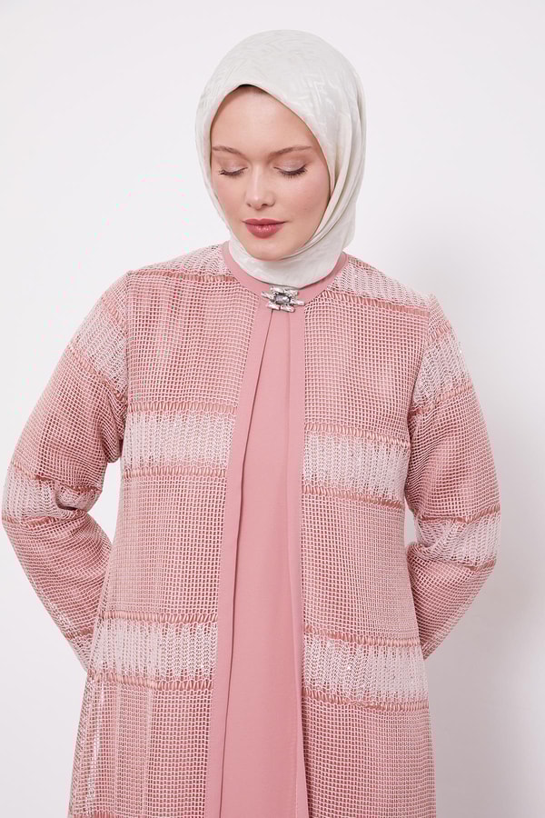 LevidorK.Pudra Dantel Elbiseli Ferace