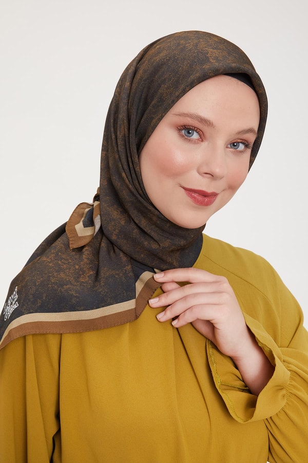 LevidorKahve Ebruli Aura Eşarp