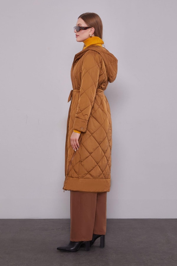 LevidorKahve Kapitone Model Maxi Boy Mont