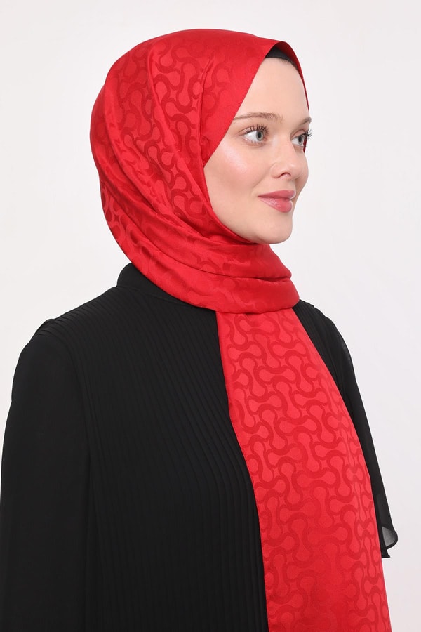 LevidorKırmızı S Desen Blue Jakar Şal