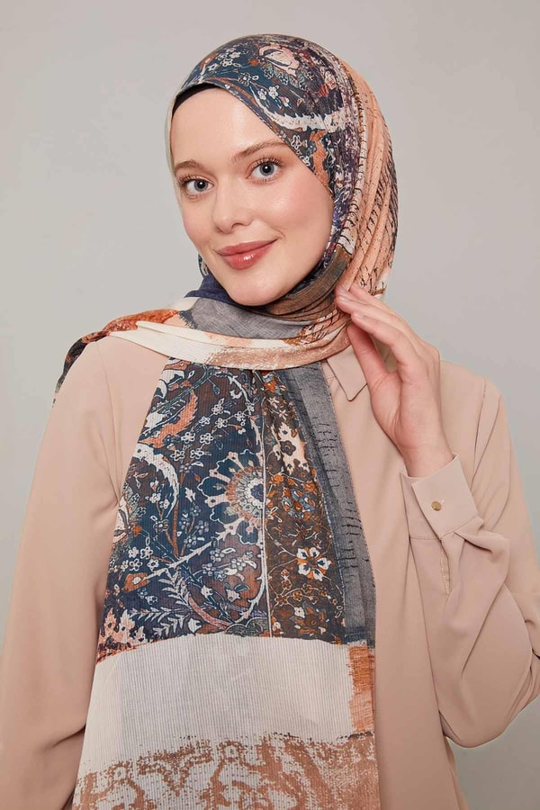 LevidorLacivert Pamuk Şal