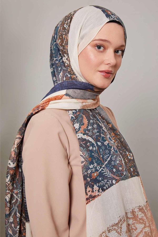 LevidorLacivert Pamuk Şal