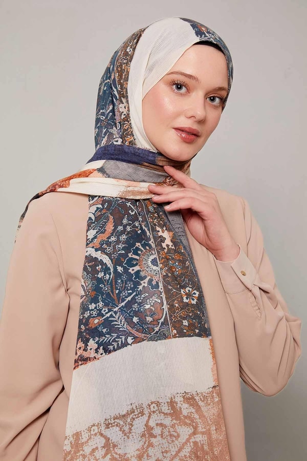 LevidorLacivert Pamuk Şal