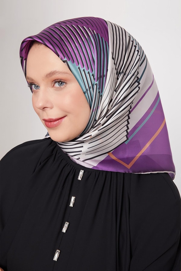 LevidorLatte Izgara Desen Cool Eşarp