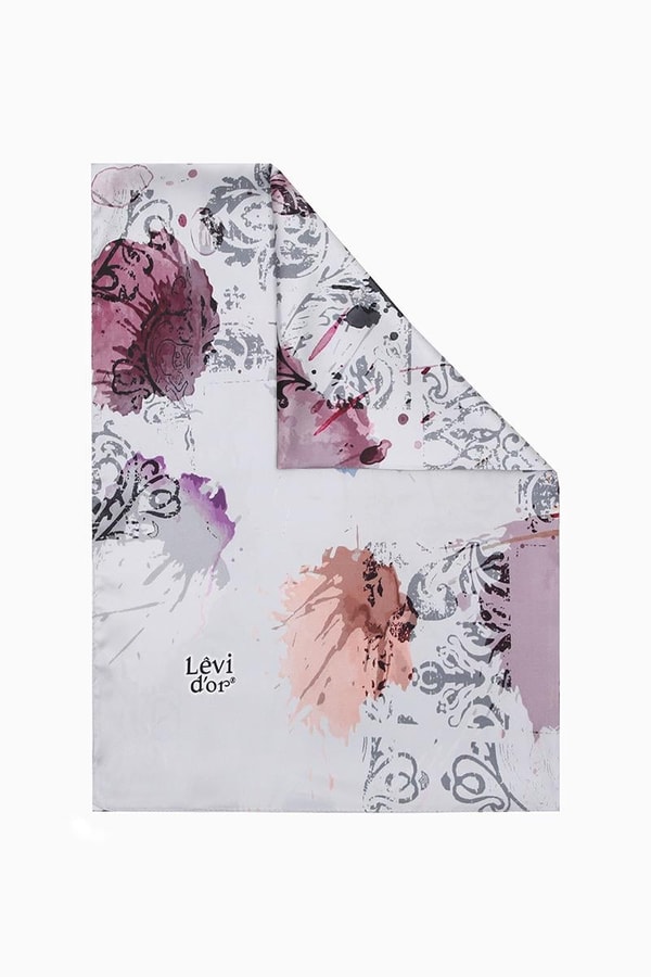 LevidorLevidor Açık Gri Batik Görünümlü Twill Şal