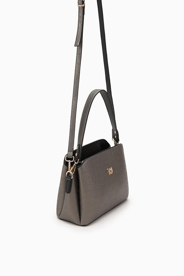 LevidorLevidor Antrasit Basıkılı El Çantası