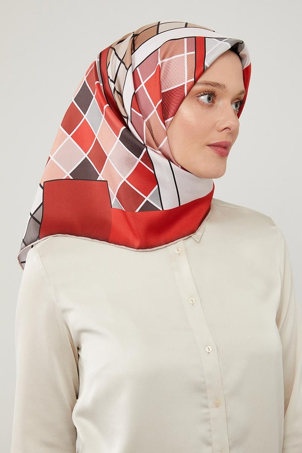 LevidorLevidor Antrasit Dama Desenlli Trend Twill Eşarp