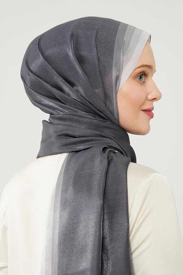 LevidorLevidor Antrasit-Gri Renk Geçişli Kehribar Şal