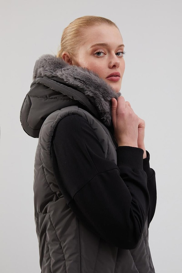 LevidorLevidor Antrasit Kapitone Yelek