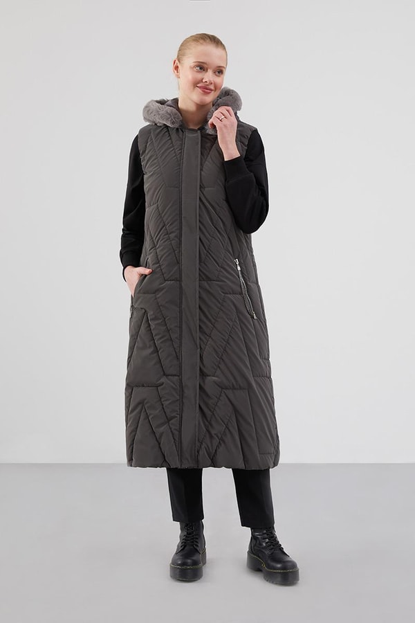 LevidorLevidor Antrasit Kapitone Yelek