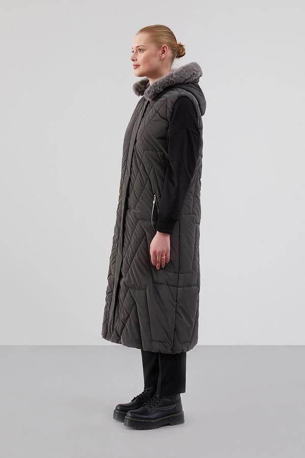 LevidorLevidor Antrasit Kapitone Yelek