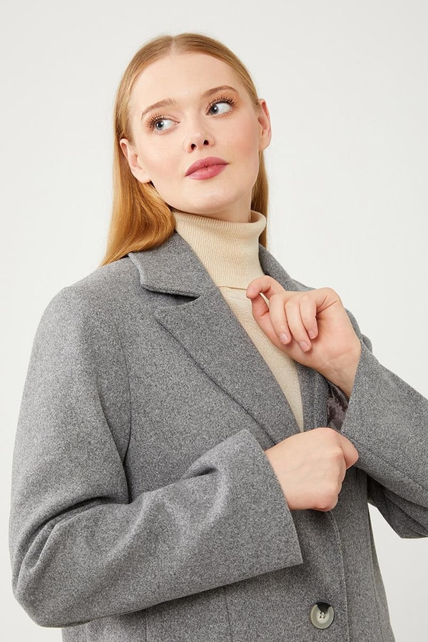 LevidorLevidor Antrasit Uzun Kaşe Kaban