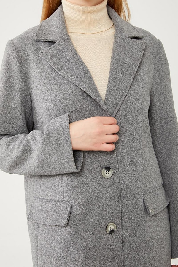 LevidorLevidor Antrasit Uzun Kaşe Kaban