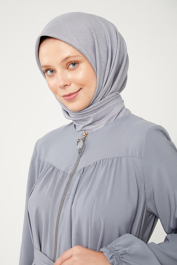 LevidorLevidor Antrasit Yakası Büzgülü Ferace