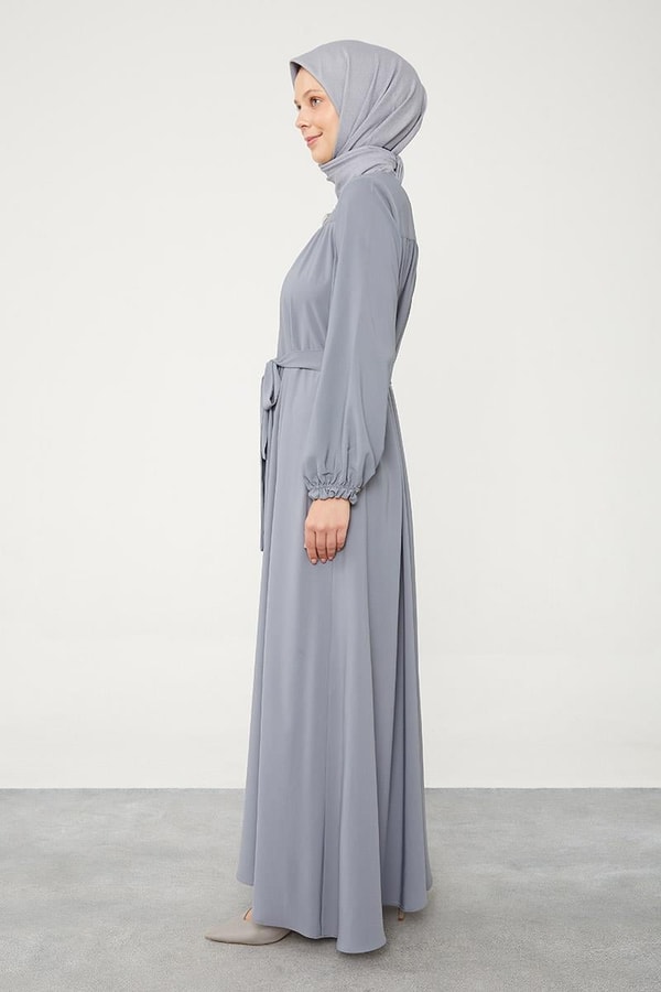 LevidorLevidor Antrasit Yakası Büzgülü Ferace