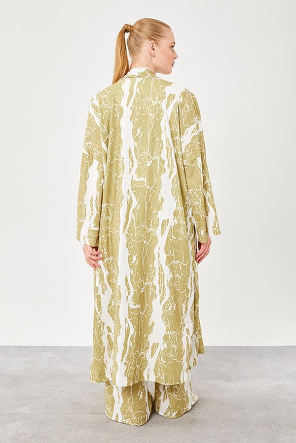 LevidorLevidor Asit Desenli Kimono Takım