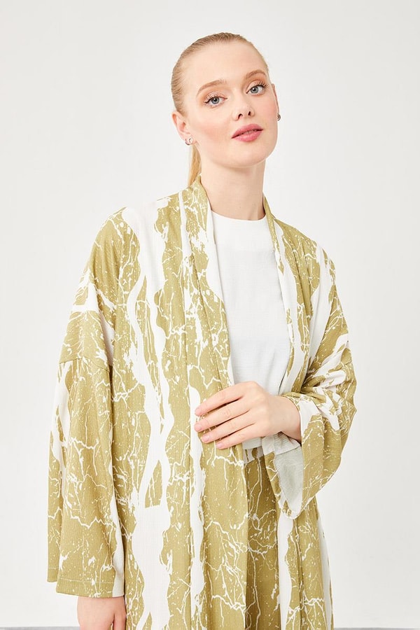 LevidorLevidor Asit Desenli Kimono Takım