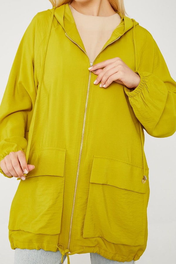 LevidorLevidor Asit Kapüşonlu Tril Kumaş Kap