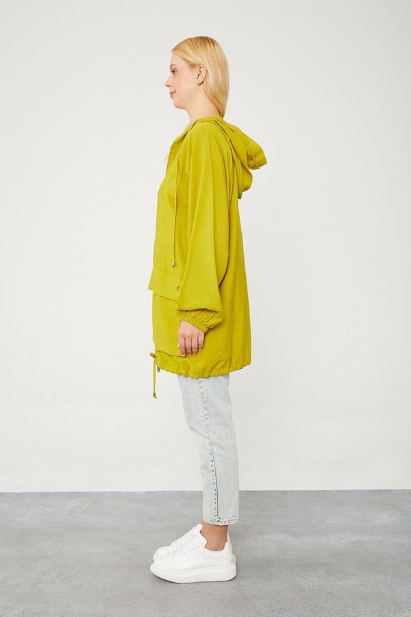 LevidorLevidor Asit Kapüşonlu Tril Kumaş Kap