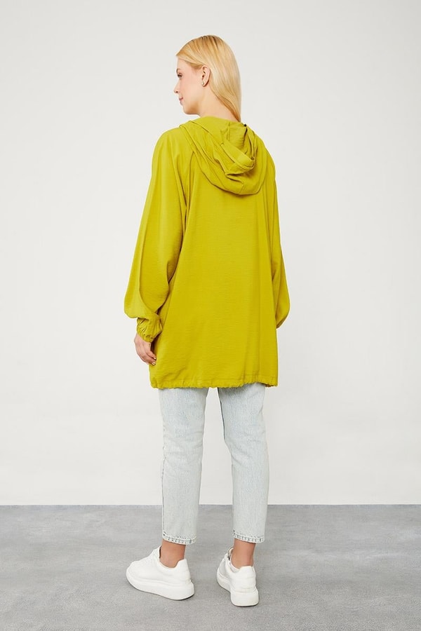 LevidorLevidor Asit Kapüşonlu Tril Kumaş Kap