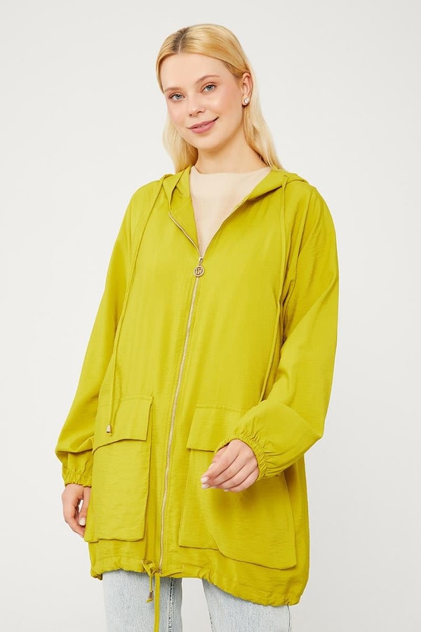 LevidorLevidor Asit Kapüşonlu Tril Kumaş Kap