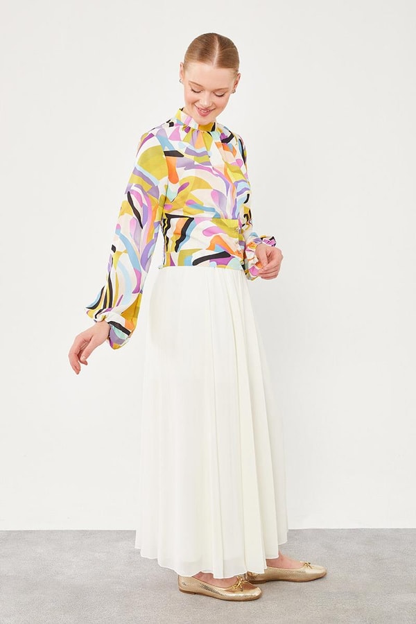 LevidorLevidor Asit Yakası Büzgülü Arkası Gipeli Bluz